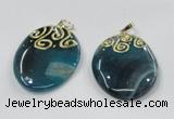 NGP2831 30*35mm - 35*45mm freeform agate gemstone pendants wholesale