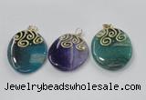 NGP2834 30*35mm - 35*45mm freeform agate gemstone pendants wholesale