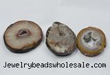 NGP2856 50*60mm - 60*75mm freeform druzy agate gemstone pendants