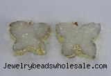 NGP2870 40*50mm - 45*55mm butterfly druzy agate pendants wholesale