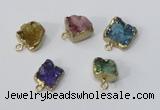 NGP2895 8*10mm - 10*12mm freeform druzy agate pendants