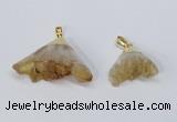 NGP2900 20*25mm - 25*40mm freeform citrine gemstone pendants