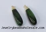 NGP2923 16*58mm - 18*60mm teardrop agate gemstone pendants