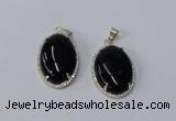 NGP3018 20*30mm oval agate gemstone pendants wholesale