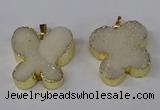 NGP3040 25*30mm - 30*35mm butterfly druzy agate pendants wholesale