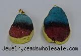 NGP3043 25*35mm – 30*40mm freeform druzy agate pendants