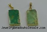 NGP3062 13*18mm – 15*25mm rectangle Australia chrysoprase pendants