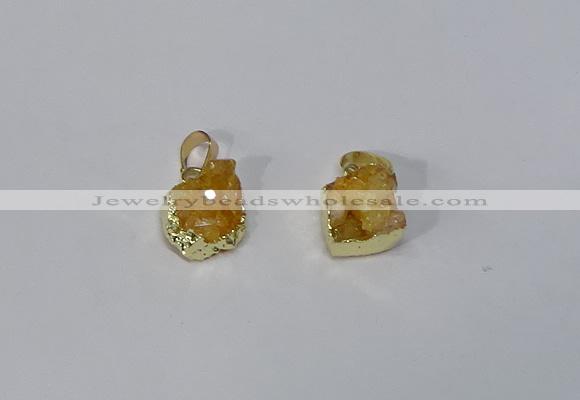 NGP3085 10*12mm - 12*14mm freeform druzy agate pendants wholesale