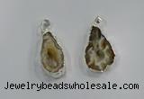 NGP3100 25*40mm - 30*50mm freeform druzy agate gemstone pendants