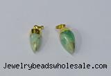 NGP3108 10*20mm - 10*25mm sticks Australia chrysoprase pendants