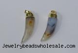 NGP3109 10*40mm - 12*45mm oxhorn montana agate pendants wholeasle