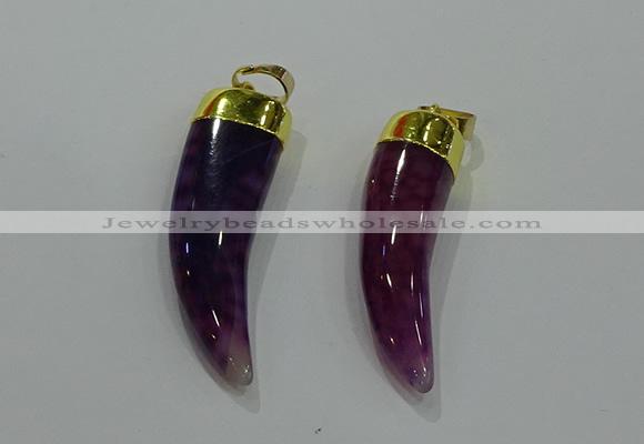 NGP3111 10*40mm - 12*45mm oxhorn agate pendants wholesale