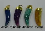 NGP3115 10*40mm - 12*45mm oxhorn agate pendants wholesale