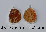 NGP3150 25*35mm - 35*45mm freeform sea sediment jasper pendants