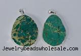 NGP3154 25*35mm - 35*45mm freeform sea sediment jasper pendants