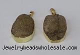 NGP3164 22*30mm - 25*35mm freeform druzy agate gemstone pendants