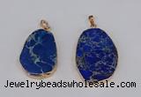 NGP3185 25*35mm - 35*45mm freeform sea sediment jasper pendants