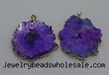 NGP3198 35*40mm - 45*50mm freeform druzy agate pendants