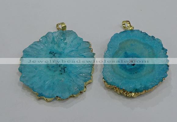 NGP3199 35*40mm - 45*50mm freeform druzy agate pendants