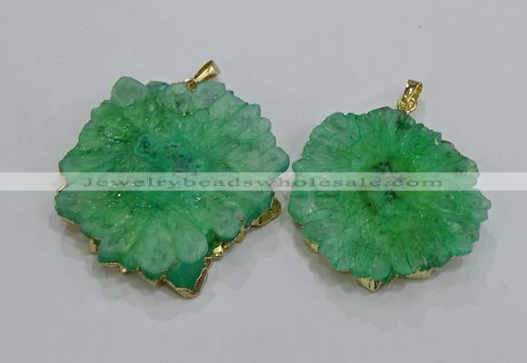 NGP3200 35*40mm - 45*50mm freeform druzy agate pendants