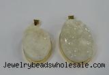 NGP3210 30*40mm - 35*45mm freeform druzy agate pendants