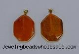 NGP3303 35*45mm freeform agate gemstone pendants wholesale