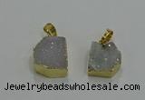 NGP3321 8*12mm - 15*20mm freeform druzy agate gemstone pendants