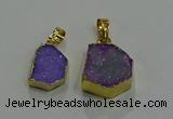 NGP3323 8*12mm - 15*20mm freeform druzy agate gemstone pendants