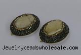 NGP3342 35*45mm oval druzy agate gemstone pendants wholesale