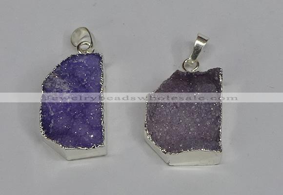 NGP3441 18*25mm - 20*30mm freeform druzy agate gemstone pendants