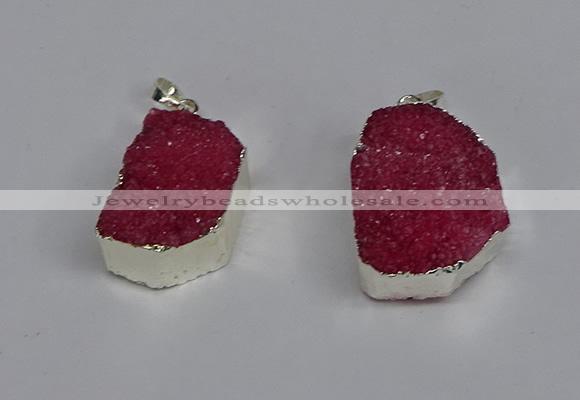 NGP3459 20*30mm - 25*35mm freeform druzy agate pendants wholesale