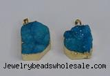 NGP3468 20*30mm - 25*35mm freeform druzy agate pendants wholesale