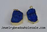 NGP3470 20*30mm - 25*35mm freeform druzy agate pendants wholesale