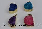 NGP3472 20*30mm - 25*35mm freeform druzy agate pendants wholesale