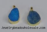 NGP3478 18*25mm - 20*30mm freeform druzy agate gemstone pendants