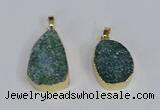 NGP3479 18*25mm - 20*30mm freeform druzy agate gemstone pendants