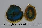 NGP3486 40*50mm - 50*65mm freeform druzy agate gemstone pendants