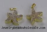 NGP3509 24*25mm starfish fossil coral pendants wholesale