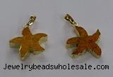 NGP3510 24*25mm starfish fossil coral pendants wholesale