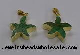 NGP3514 24*25mm starfish fossil coral pendants wholesale