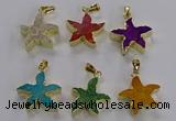 NGP3517 24*25mm starfish fossil coral pendants wholesale