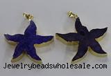 NGP3522 48*50mm starfish fossil coral pendants wholesale