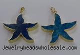 NGP3524 48*50mm starfish fossil coral pendants wholesale