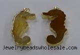 NGP3541 22*58mm - 25*55mm seahorse agate pendants wholesale