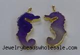 NGP3542 22*58mm - 25*55mm seahorse agate pendants wholesale