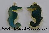 NGP3544 22*58mm - 25*55mm seahorse agate pendants wholesale