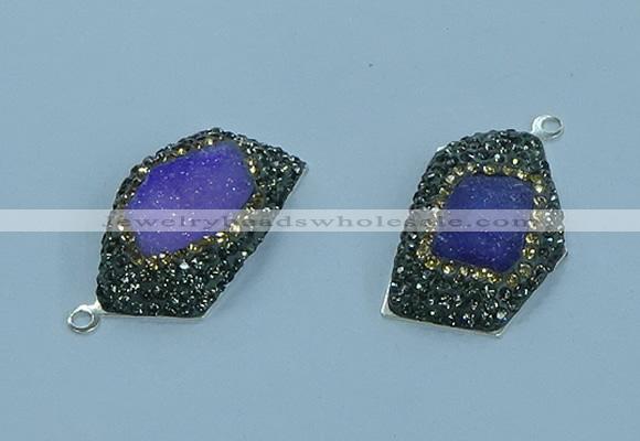 NGP3582 20*30mm - 22*32mm freeform druzy agate pendants