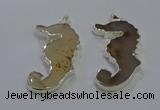 NGP3653 22*58mm - 25*55mm seahorse agate gemstone pendants