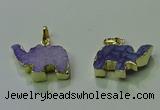 NGP3698 18*30mm - 22*35mm elephant druzy agate gemstone pendants