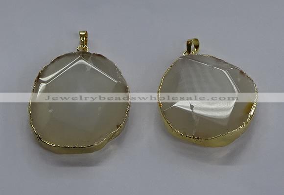 NGP3726 30*40mm - 35*45mm freeform agate gemstone pendants